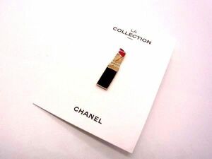 ■極美品■ CHANEL シャネル リップモチーフ ピンバッチ ピンブローチ アクセサリー レディース ブラック系×ゴールド系 DD8258