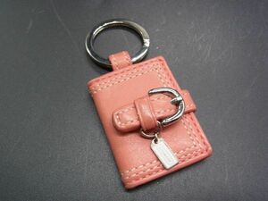 # beautiful goods # COACH Coach leather Rocket key holder key ring bag charm lady's pink series × silver group DE1228