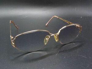 ChristianDior Christian Dior 2925A 56*15 130 times entering glasses glasses lady's gold group × clear DE2339