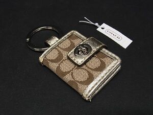 COACH Coach signature canvas × leather key holder key ring photo frame brown group DD6467