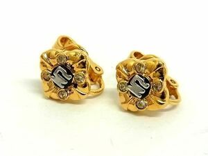 # beautiful goods # NINA RICCI Nina Ricci rhinestone clip type earrings accessory lady's gold group DD4159