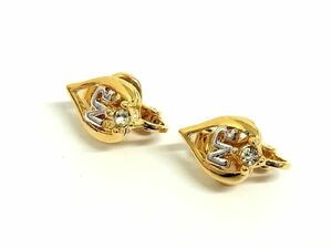 # ultimate beautiful goods # NINA RICCI Nina Ricci clip type earrings accessory lady's gold group DD5843