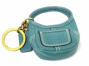 # beautiful goods # COACH Coach leather bag motif key ring key holder bag charm lady's blue group DE5701
