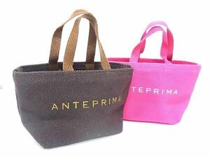 # прекрасный товар ~# ANTEPRIMA Anteprima Mini Mini большая сумка парусина мульти- кейс бардачок женский 2 позиций комплект продажа комплектом DE5623