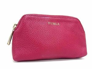 ■美品■ FURLA フルラ レザー コインケース コインパース 小銭入れ 財布 ウォレット レディース パープル系 DD7401