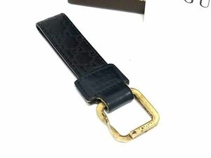 GUCCI Gucci micro Guccisima GG pattern leather key holder key ring charm men's lady's navy series DE7888