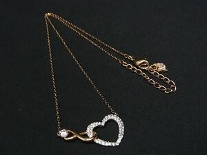 # ultimate beautiful goods # SWAROVSKI Swarovski rhinestone Heart necklace pendant accessory lady's gold group DE3822