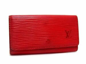 1円 LOUIS VUITTON ルイヴィトン M6382E エピ ミュルティクレ4 4連 キーケース 鍵入れ カスティリアンレッド FD1169