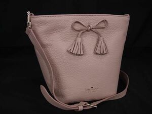 1 jpy # ultimate beautiful goods # kate spade Kate Spade HAYES STREETbtikPXRU9169 leather tassel ribbon shoulder bag pink series FC5373