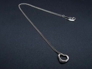 1円 TIFFANY＆Co ティファニー エルサペレッティ オープンハート SV925 ネックレス ペンダント アクセサリー シルバー系 AZ3437