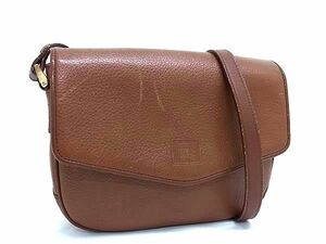 1 jpy Burberrys Burberry z leather Cross body shoulder bag lady's brown group AY3096