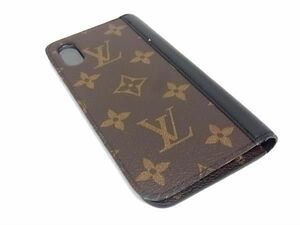 1円 LOUIS VUITTON ヴィトン M68687 モノグラムマカサー フォリオ iPhone X XS 対応 アイフォンケース スマホケース ブラウン系 FC5630