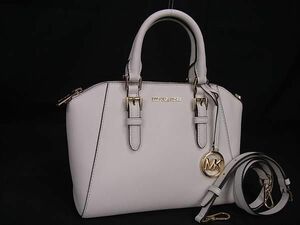 1 иен # превосходный товар # MICHAEL KORS Michael Kors кожа 2WAY Cross корпус сумка на плечо ручная сумочка наклонный .. оттенок белого FD0271