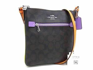 1 jpy # new goods # unused # COACH Coach E2322-CL671 signature PVC Cross body shoulder bag diagonal .. brown group FD0298