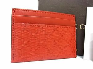 1円 ■極美品■ GUCCI グッチ 322.190.2067 レザー カードケース パスケース 定期入れ レディース メンズ ブラウン系 FC5550