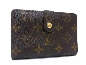 1円 LOUIS VUITTON ルイヴィトン M61663 モノグラム ポルトモネ ビエ ヴィエノワ がま口 二つ折り 財布 ウォレット ブラウン系 AX7231