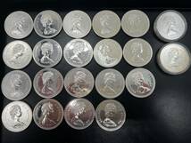 カナダ 1ドル銀貨 21枚おまとめ 1975 エリザベス2世(1952-) カルガリー100周年記念【5408】_画像2