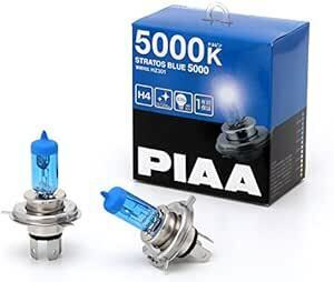 PIAA ヘッドランプ/フォグランプ用 ハロゲンバルブ H4 5000K ストラスブルー 車検対応 2個入 12V 60/55W(