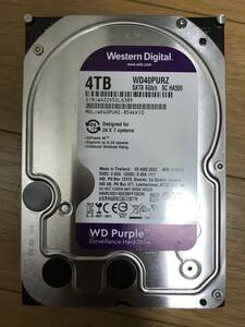 Western Digital WD40PURZ 4TB 3.5inch HDD 動作確認済 正常判定 使用時間3985時間