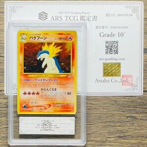 【ARS10+】うずまきホロ Spiral holo メガニウム/バクフーン/オーダイル Meganium/QTyphlosion/Feraligatr 旧裏 鑑定書 ARS鑑定10+ 芸術品の画像6