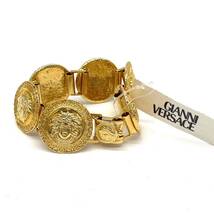 1円 美品 GIANNNI VERSACE ジャンニ ヴェルサーチ メデューサ ブレスレット GP ゴールド アクセサリー ヴィンテージ_画像3