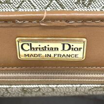 1円 良品 Christian Dior クリスチャンディオール ハニカム フラップ ハンドバッグ ブラウン PVC レザー Diorロゴ ゴールド金具_画像8