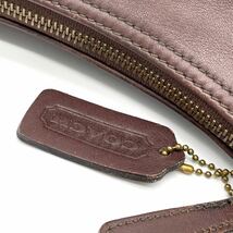 1円 美品 COACH オールドコーチ カーフレザー ブラウン ハンドバッグ アクセサリーポーチ ゴールド金具_画像6