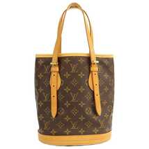 ルイヴィトン LOUIS VUITTON ショルダーバッグ バケット PM M42238 モノグラム ライン ブラウン レザー 中古AB 276824_画像2