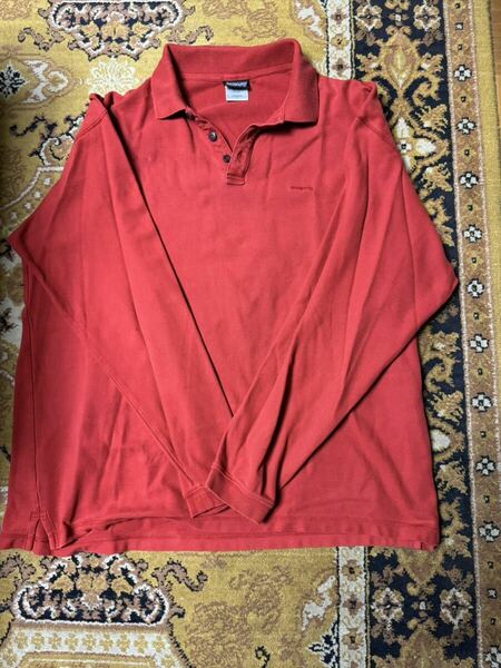 パタゴニア ポロシャツ ポロニット 長袖 ポロシャツ 90s 古着 レッド 赤色