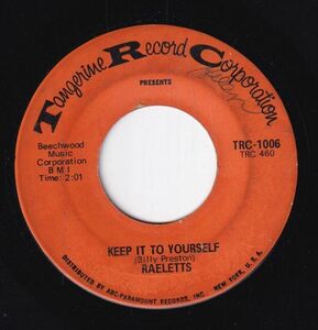 Raeletts - Keep It To Yourself / I Want To Do (Everything For You) (B) SF-CL019