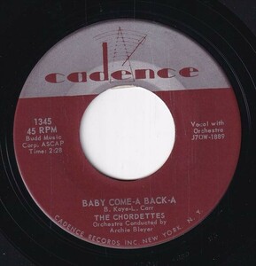 The Chordettes - Lollipop / Baby Come-A Back-A (B) OL-CL515