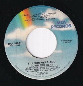 [Hip Hop] Bill Summers & Summers Heat - Call It What You Want / Your Style Ain't The Way (A) SF-CM131