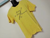 kkyj2666 ■ CROSS＆STITCH ■ クロスアンドステッチ Tシャツ カットソー トップス 半袖 コットン 黄色 イエロー Lサイズくらい_画像1