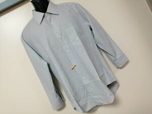 kkyj2674 ■ CHOYA ■ Yシャツ トップス 長袖 チェック スモーキーブルー Mサイズくらい