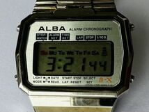 ☆1000円スタート☆　アルバ　アラーム　クロノグラフ　デジタル　　ALBA　腕時計_画像3