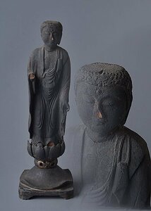 tt-u973▽良▽時代　木彫仏像　桃山時代　検 仏教美術平安奈良時代仏閣鎌倉時代古材木彫