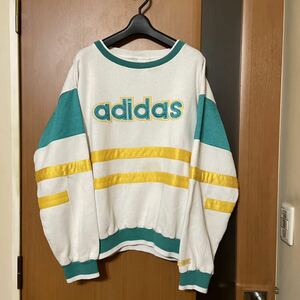 希少 80s『adidas』VINTAGEフロントロゴ切り替えスウェット アディダス ヴィンテージ ビンテージ 古着 アメカジ 80年代 ストリート