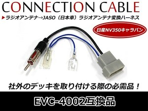 日産純正ナビ用 ラジオアンテナ変換ハーネス 角型 日産 NV350 キャラパン H24.6～ EVC-4002 配線 コード ケーブル