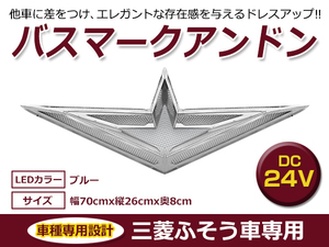 三菱ふそう 24V バスマークアンドン ブルー / レッド / ホワイト 行燈 行灯 フロントアンドン