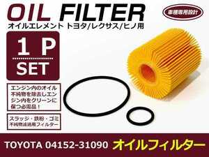 【送料無料】オイルフィルター 1個 単品 レクサス RX450h GYL10/15/16W H21.10-H27.10 LEXUS レクサス 互換純正品番04152-31090