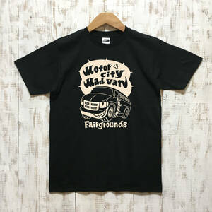 ■ MAD VAN RAM Tシャツ■Lサイズ（ブラックxナチュラル）　ダッジラム　ダッジ　ダッジバン　DODGE RAM