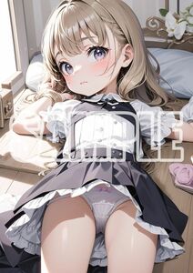 2944【高品質☆A4サイズポスター】アートポスター セクシー 美女 美少女 制服 下着 イラスト かわいい 女の子 同人 オリジナル アニメ