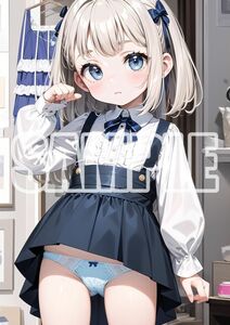 2955【高品質☆A4サイズポスター】アートポスター セクシー 美女 美少女 制服 下着 イラスト かわいい 女の子 同人 オリジナル アニメ