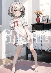 2957【高品質☆A4サイズポスター】アートポスター セクシー 美女 美少女 制服 下着 イラスト かわいい 女の子 同人 オリジナル アニメ