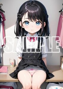 2989【高品質☆A4サイズポスター】アートポスター セクシー 美女 美少女 制服 下着 イラスト かわいい 女の子 同人 オリジナル アニメ