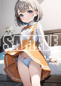 3038【高品質☆A4サイズポスター】アートポスター セクシー 美女 美少女 制服 下着 イラスト かわいい 女の子 同人 オリジナル アニメ