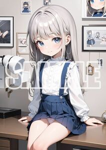 3125【高品質☆A4サイズポスター】アートポスター セクシー 美女 美少女 制服 下着 イラスト かわいい 女の子 同人 オリジナル アニメ