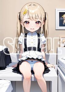 3192【高品質☆A4サイズポスター】アートポスター セクシー 美女 美少女 制服 下着 イラスト かわいい 女の子 同人 オリジナル アニメ