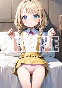 3203【高品質☆A4サイズポスター】アートポスター セクシー 美女 美少女 制服 下着 イラスト かわいい 女の子 同人 オリジナル アニメ