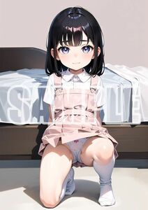 3225【高品質☆A4サイズポスター】アートポスター セクシー 美女 美少女 制服 下着 イラスト かわいい 女の子 同人 オリジナル アニメ